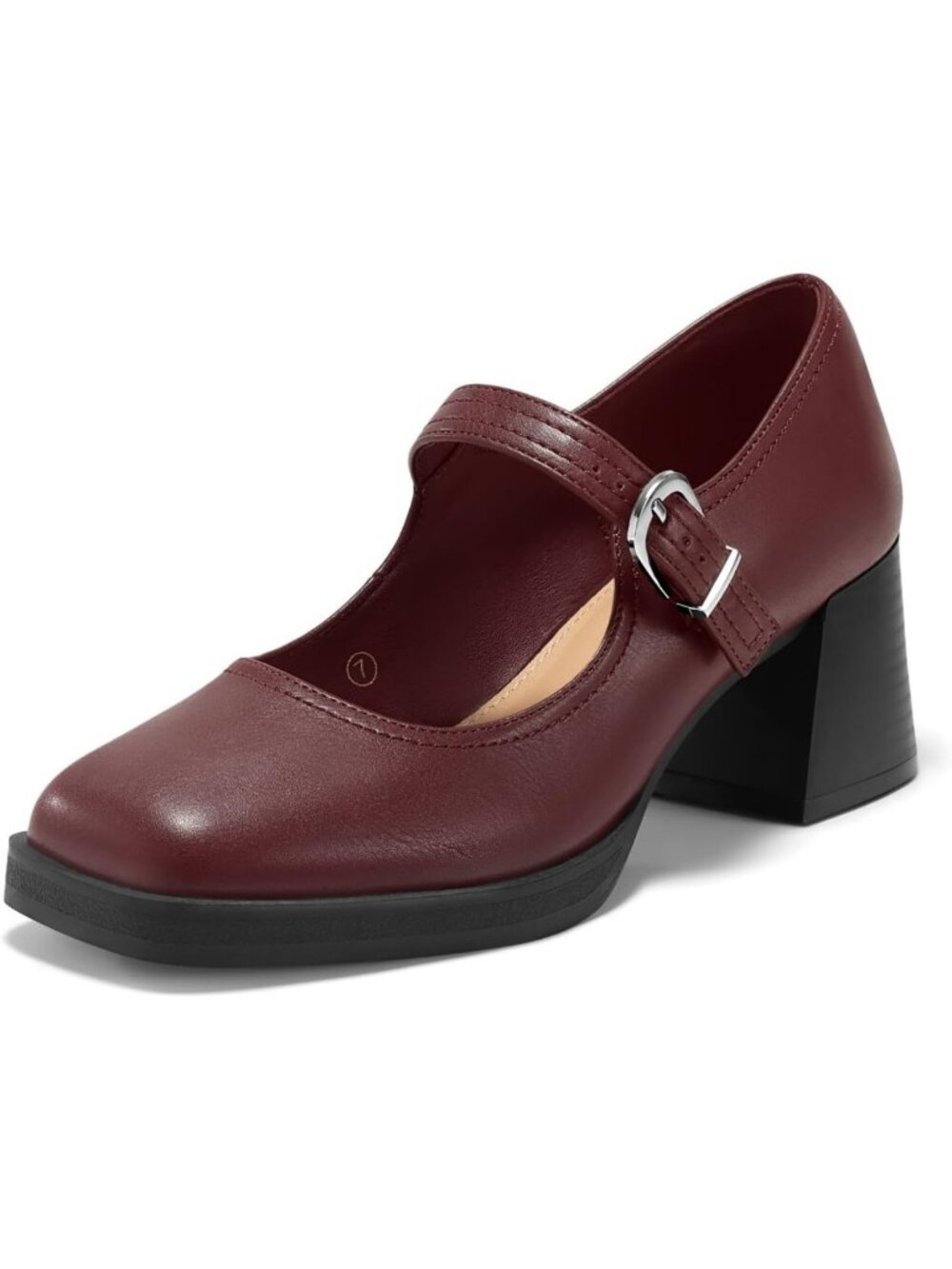 Stylish Chunky Heels Mary Jane Dress Shoes with Square Toe & Buckle Detail